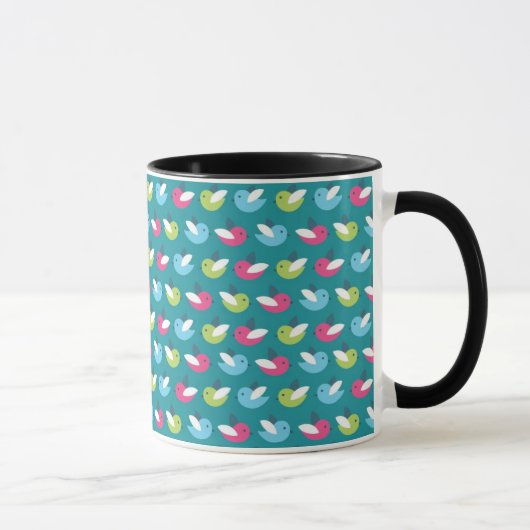 Mug Les oiseaux modèlent le bleu (Droite)