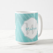 Mug Les ondulations turquoises de sable personnalisent (Devant droit)