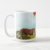 Mug Les ours mangent des baies de Rowan rouge (Gauche)