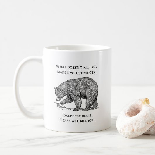 Mug Les ours vous tueront drôlement (Avec donut)