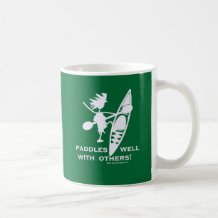 Mug Les palettes de kayak de mer jaillissent blanc