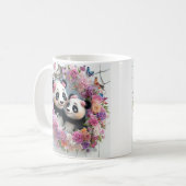 Mug Les Pandas Mère Et Bébé Émergent Jeu Du Mur (Devant gauche)