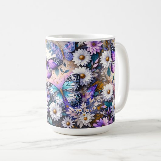 Mug Les papillons rêvent floraux (Devant droit)