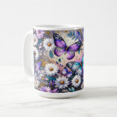 Mug Les papillons rêvent floraux (Devant gauche)