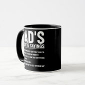 Mug Les paroles préférées de papa de Mens Fête des pèr (Devant gauche)