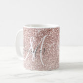 Mug Les parties scintillantes roses Girly d'or (Devant gauche)