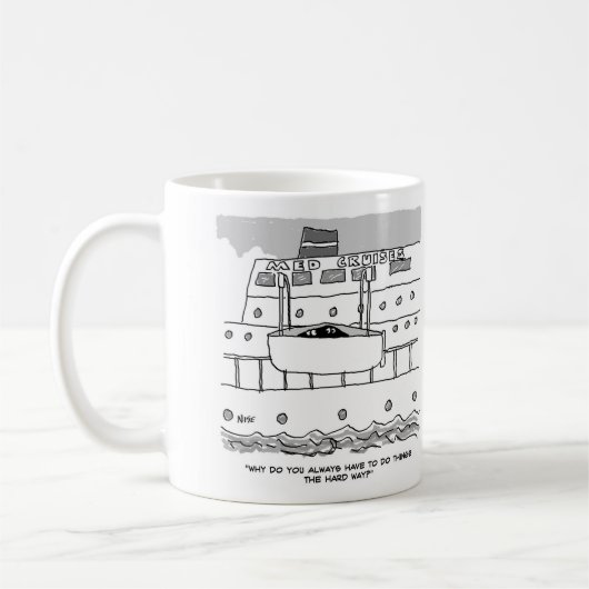 Mug Les passerelles en croisière se cachent dans un ba (Gauche)