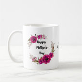 Mug Les pavots rose Fuchsia Meilleure maman - Fête des (Gauche)