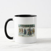 Mug Les pèlerins vont à l'église sur la scène de la ne (Gauche)