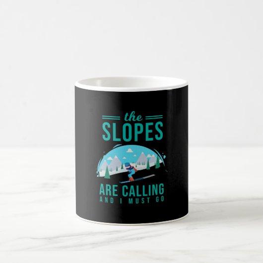 Mug Les pentes appellent le surf des neiges de ski de (Centre)