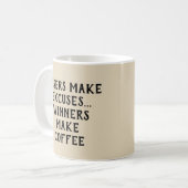 Mug Les perdants font des examens - Gagnants / Café - (Devant gauche)