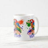 Mug Les perroquets sont colorés (Devant droit)