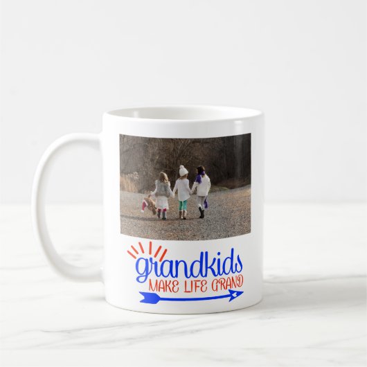 Mug Les petits-enfants font la vie Grand cadeau photo (Gauche)