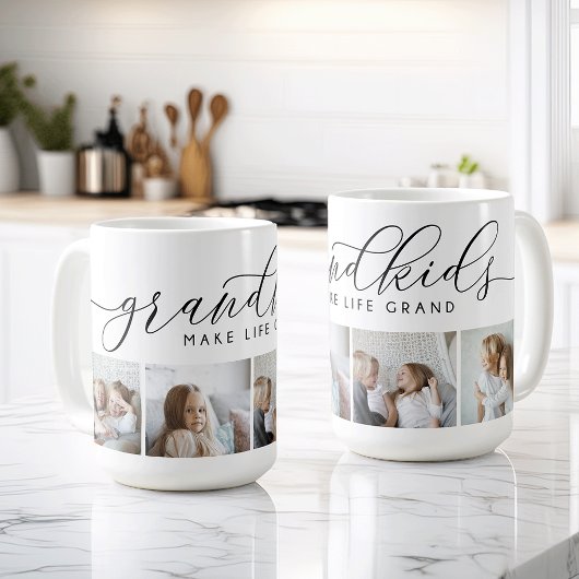 Mug Les petits font la vie grand | 4 Collage photo