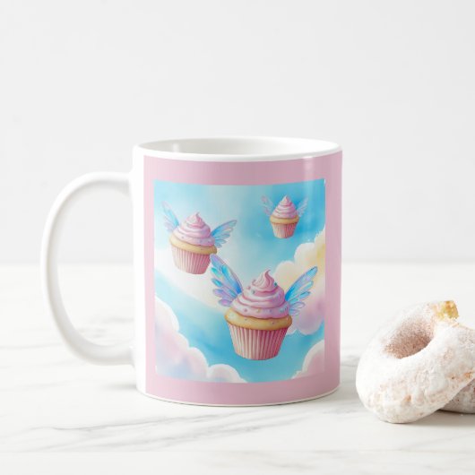 Mug Les petits gâteaux volants dans le ciel (Avec donut)