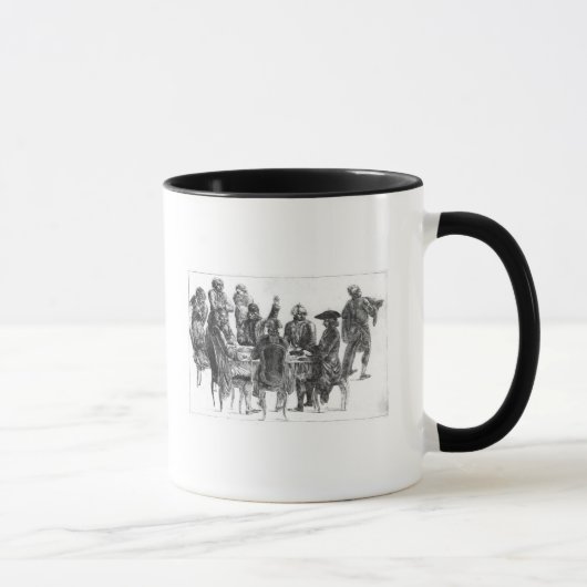 Mug Les philosophes au dîner, c.1750 (Droite)