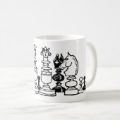 Mug Les pièces d'échecs (Devant droit)