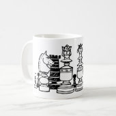 Mug Les pièces d'échecs (Devant gauche)
