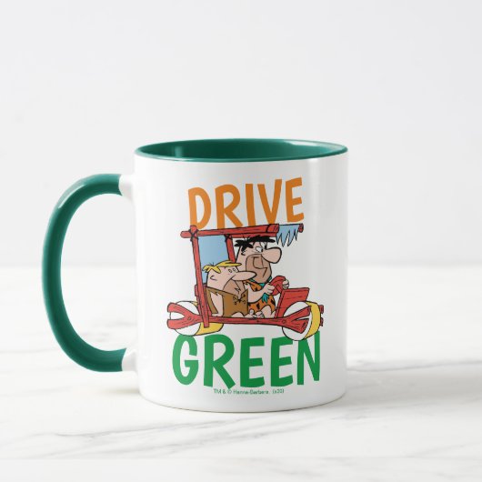 Mug Les Pierrafeu | Fred & Barney - Drive Green (Gauche)