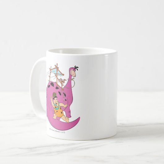 Mug Les Pierrafeu | Fred Sliding Down Tail (Devant gauche)