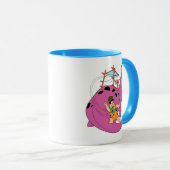 Mug Les Pierrafeu | Fred Sliding Down Tail (Devant droit)