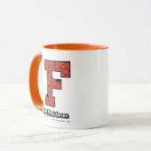 Mug Les Pierrafeu | Monogramme de style collégial (Devant gauche)