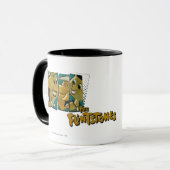 Mug Les Pierrafeu | Panneaux de caractères Retro Comic (Devant gauche)