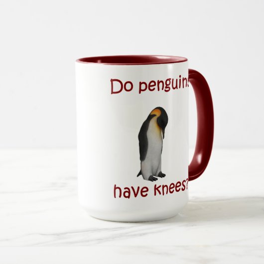 Mug Les pingouins ont-ils des genoux ? (Devant droit)