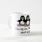 Mug Les pingouins volent ma santé d'esprit (Devant gauche)