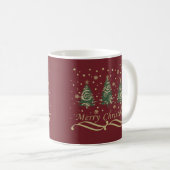 Mug Les pins de Noël modernes décorés (Devant droit)
