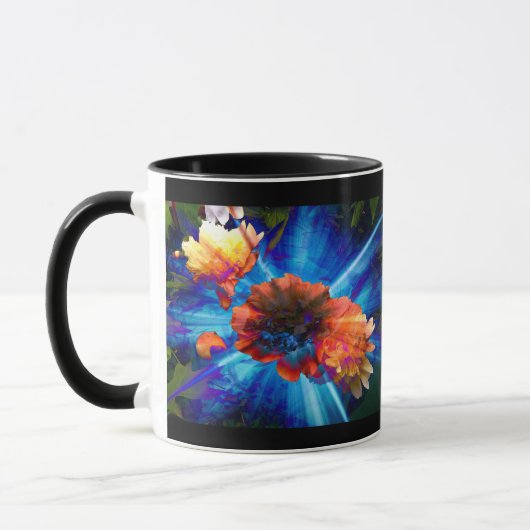 Mug Les pivoines en bleu clair (Gauche)