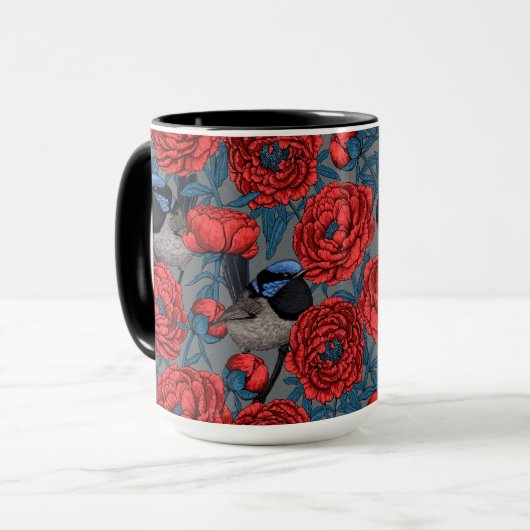 Mug Les pivoines et les brunes (Devant gauche)
