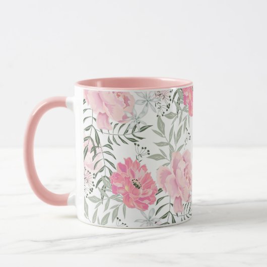 Mug Les pivoines roses (Gauche)