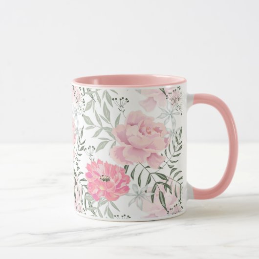 Mug Les pivoines roses (Droite)