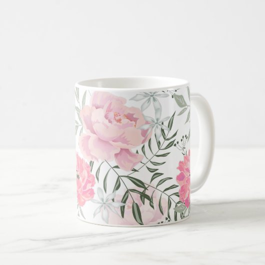 Mug Les pivoines roses (Devant droit)