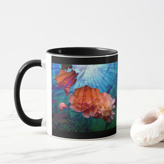 Mug Les pivoines sous l'eau (Avec donut)