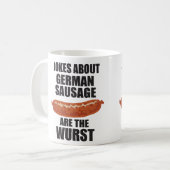 Mug Les plaisanteries au sujet de la saucisse (Devant gauche)