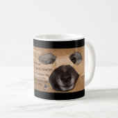 Mug Les plaisanteries inconnues de coup de Keeshond et (Devant droit)