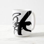 Mug Les Plongeurs : Noir et Blanc Abstrait (Devant droit)