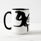 Mug Les Plongeurs : Noir et Blanc Abstrait (Gauche)