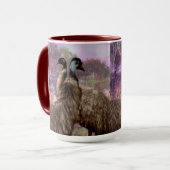 Mug "Les plumes de la romance : la parenté de l'Emus" (Devant gauche)
