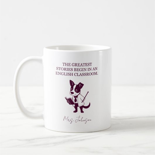 Mug Les plus grandes histoires commencent en classe d' (Gauche)