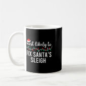 Mug Les Plus Probables À Noël Chemise Correspondant Fa (Gauche)