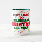 Mug Les Plus Susceptibles De Célébrer Noël (Centre)
