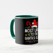 Mug Les Plus Susceptibles De Corriger Père Noël Sleigh (Devant gauche)