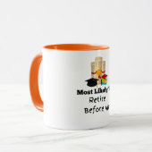 Mug Les plus susceptibles de prendre leur retraite Cad (Devant gauche)