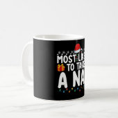 Mug Les Plus Susceptibles De Prendre Un Nappé Noël (Devant gauche)