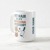 Mug Les poils d'animaux sont mon accessoire profession (Devant gauche)