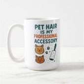 Mug Les poils d'animaux sont mon accessoire profession (Gauche)