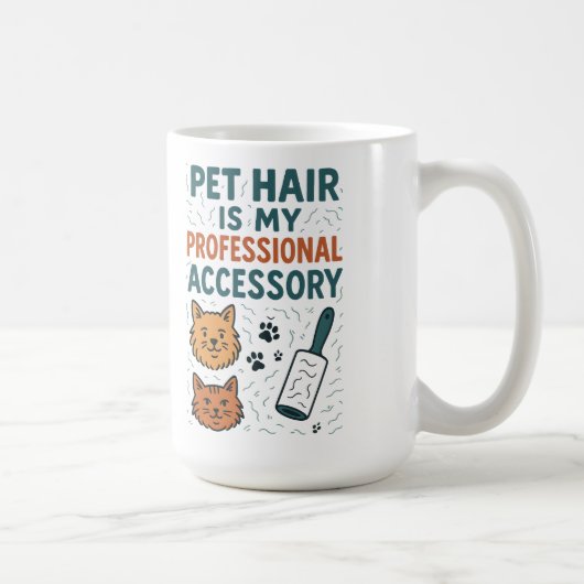 Mug Les poils d'animaux sont mon accessoire profession (Droite)